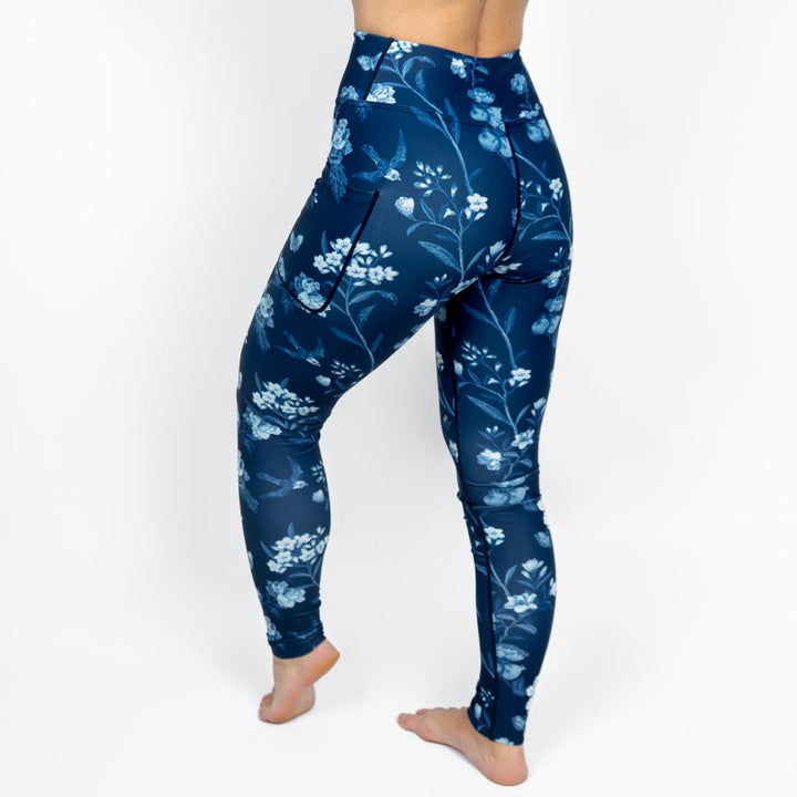 Blue Vintage Bloom Leggings