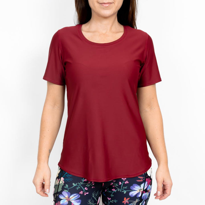 Vigga Fitted Bordeaux T-Shirt