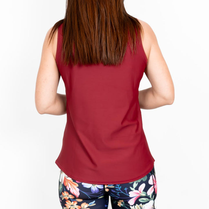 Vigga Fitted Bordeaux Top