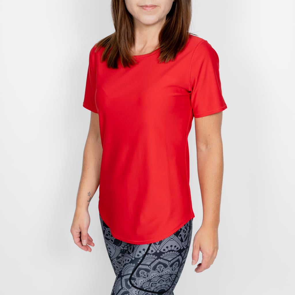 Vigga Fitted Maroon T-Shirt